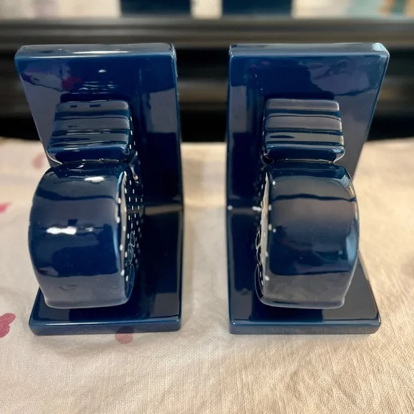 Navy Blue Whale Bookends - Picture 4 of 11